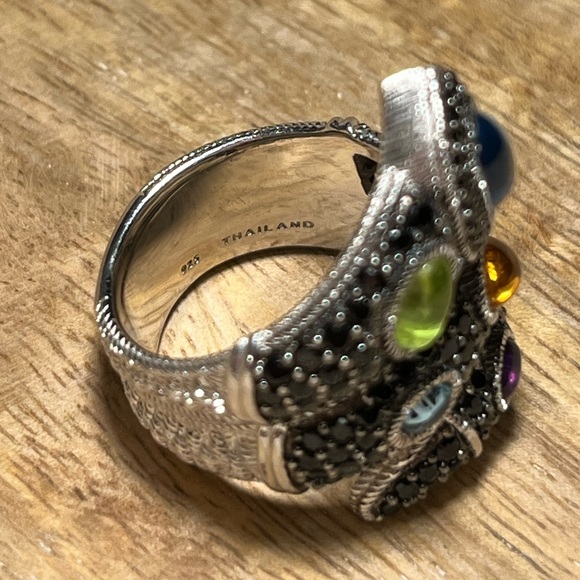 Judith Ripka Sterling Black Spinel & Multi-Gemstone Ring - Picture 14 of 16